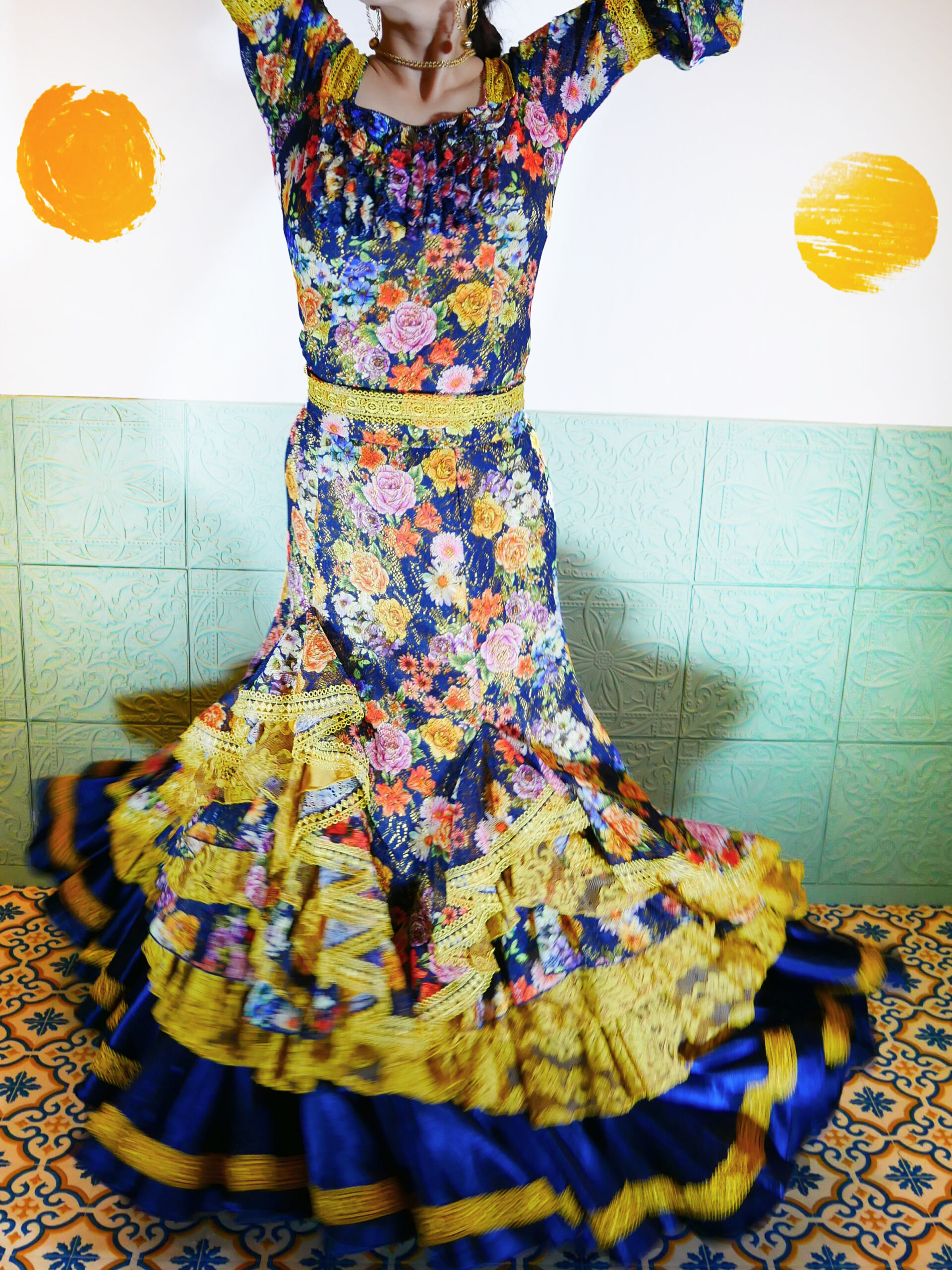 ソニアジョーンズ フラメンコ トップス ライムグリーン レース Sonia