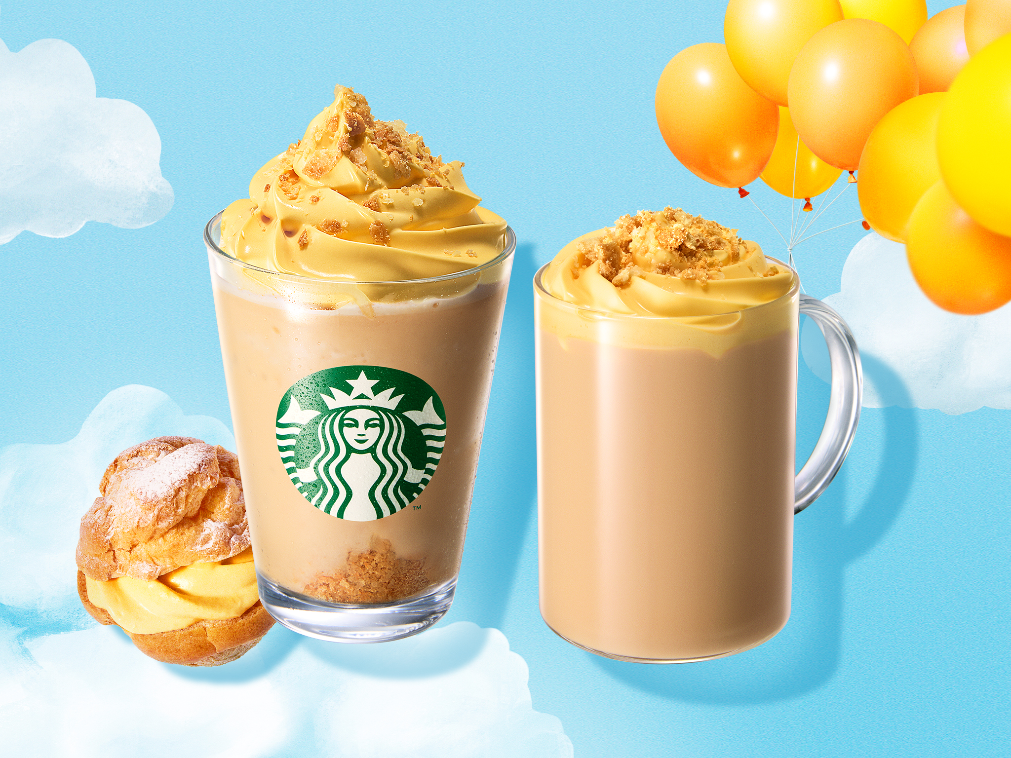 Starbucks Japan releases a new Cream Puff Frappuccino for a