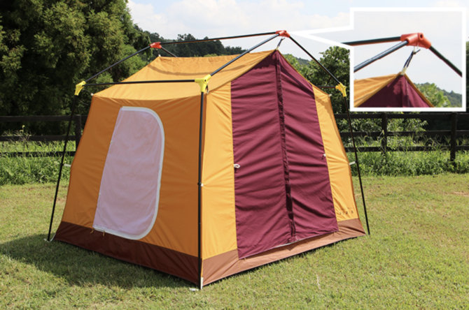 テンマクデザインの新作ロッジテント「プリン」が登場！レトロ可愛い