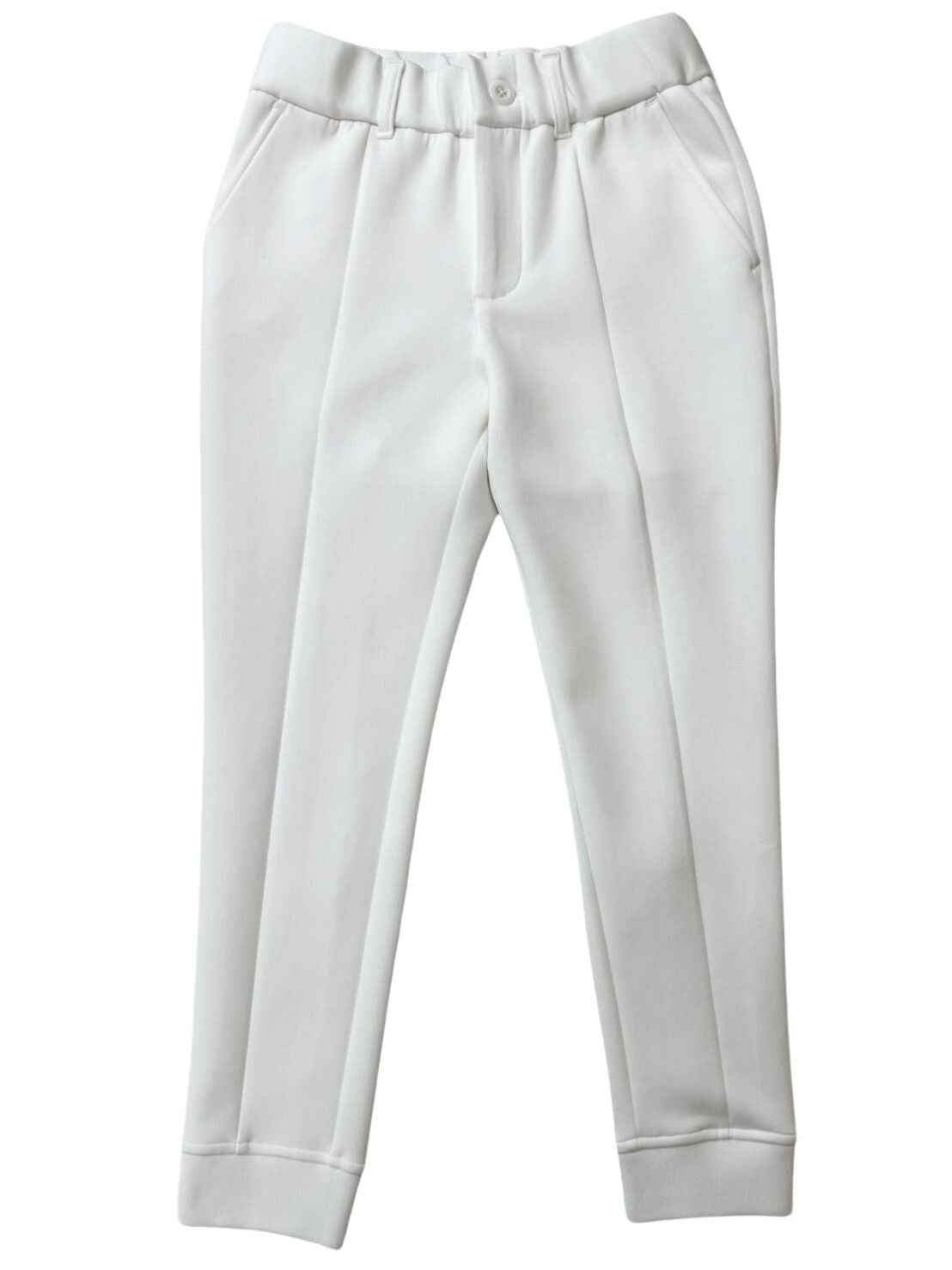 ライト ダブルニット リブパンツ/WHITE (UNISEX) – SLDO.