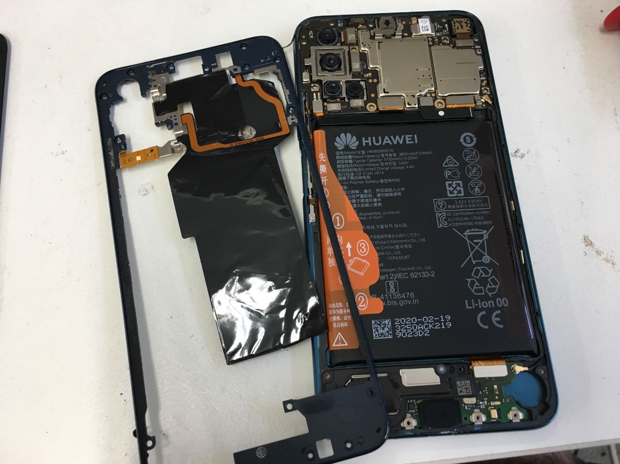 HUAWEI nova 5T画面交換で割れたガラスが新品に！タッチ操作や液晶表示