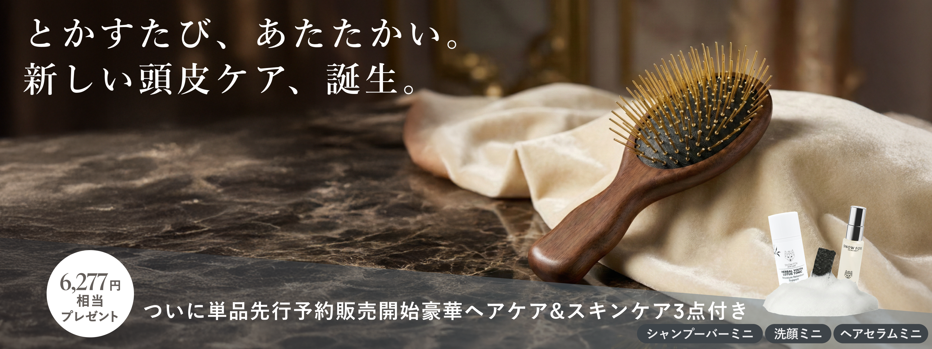 先行予約特典つき】プレミアム FOX カッサ 遠赤外線 ミニ ヘアブラシ