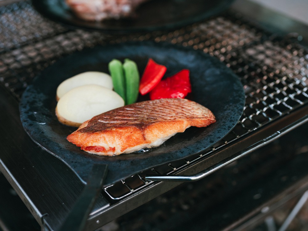 バーベキュー・調理用品 28Fukuyama Free Forged Ferrum Griddle 28
