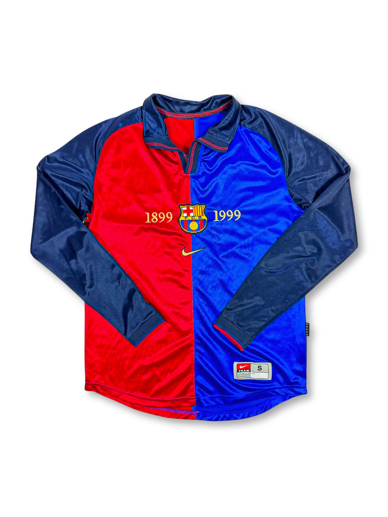 FCバルセロナ 1999年 創立100周年 ホーム 長袖ユニフォーム-KICKO – Kicko