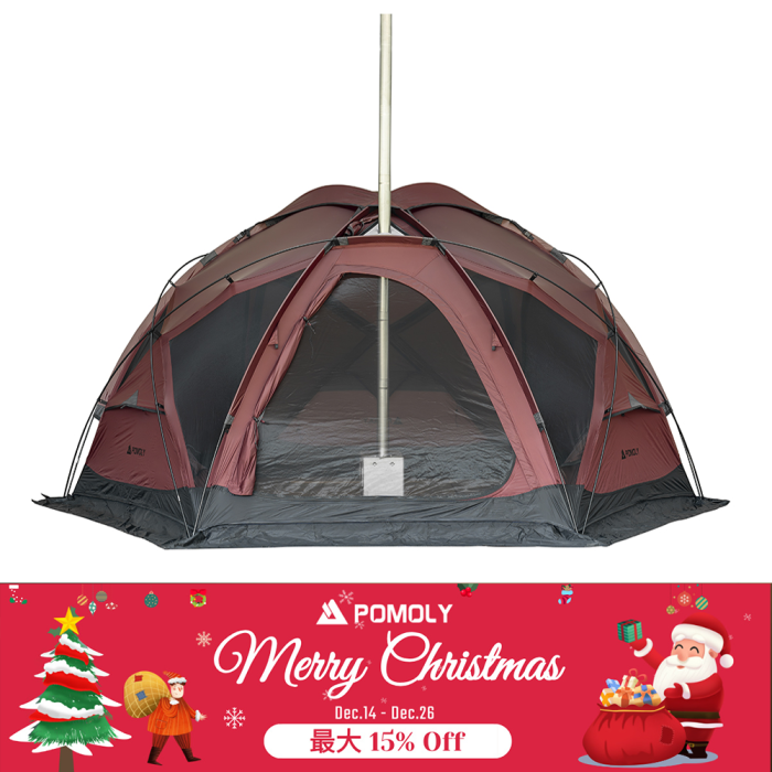 POMOLY ドームテント | Dome X4 Pro 大型自立式テント 2人用 4人