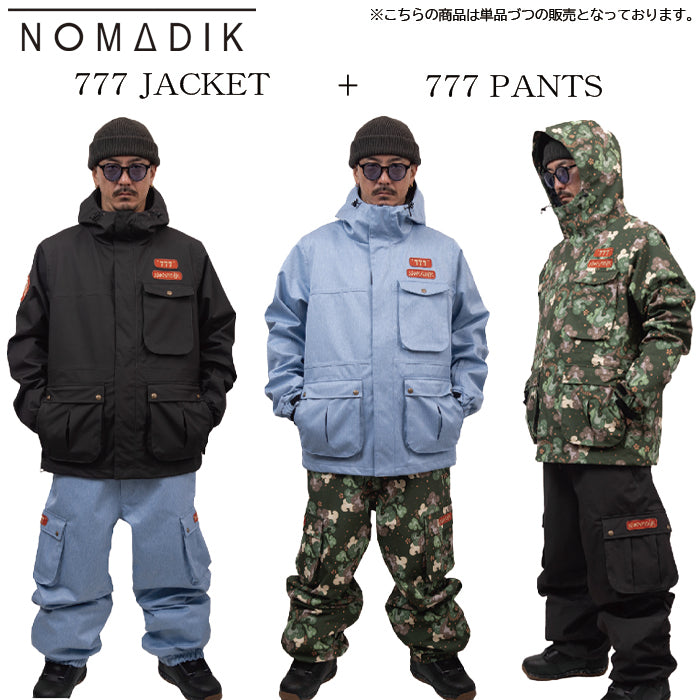 スノーボード ウェア ノマディック NOMADIK 777 JKT BL DENIM 日本正規品