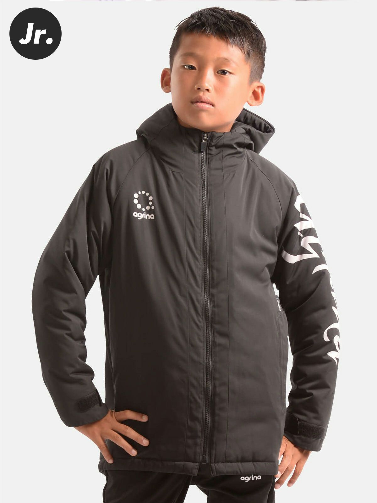 ジュニアセグンドインテシオン中綿ハーフコート Black