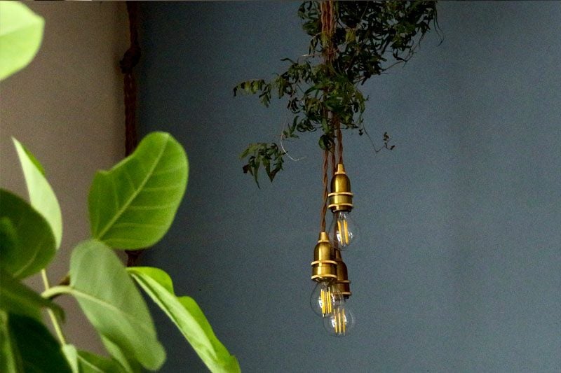 3個SET】 ペンダントライト コンセント 真鍮ソケットコード 5m