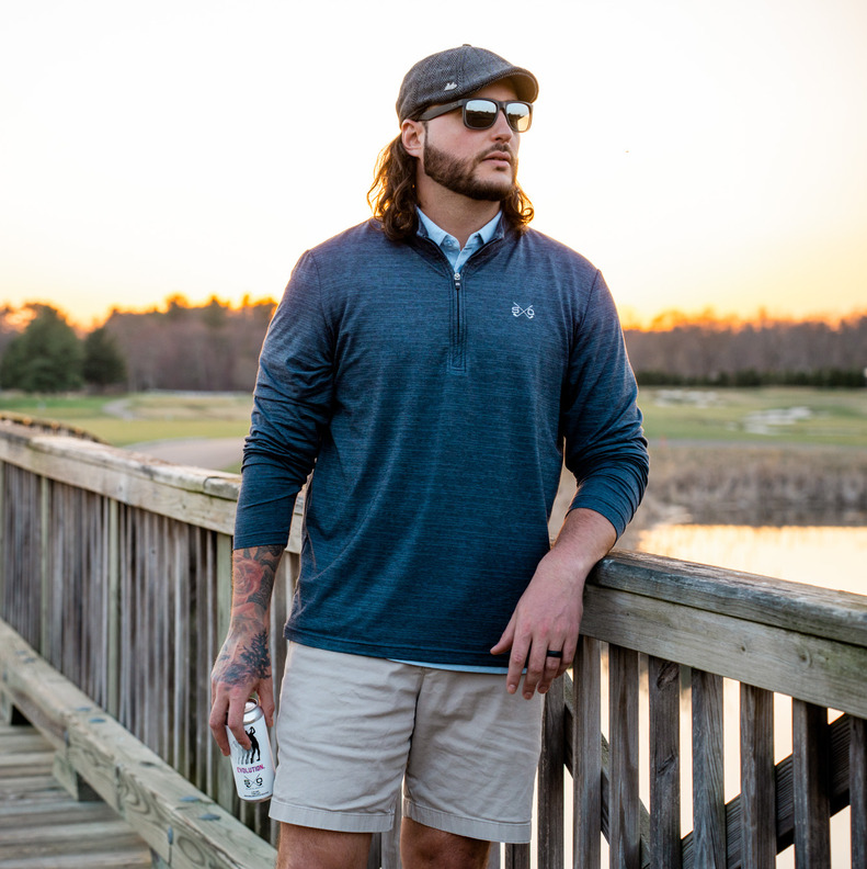 TravisMathew HAVASU Quarter Zip - Swing Oil Beer