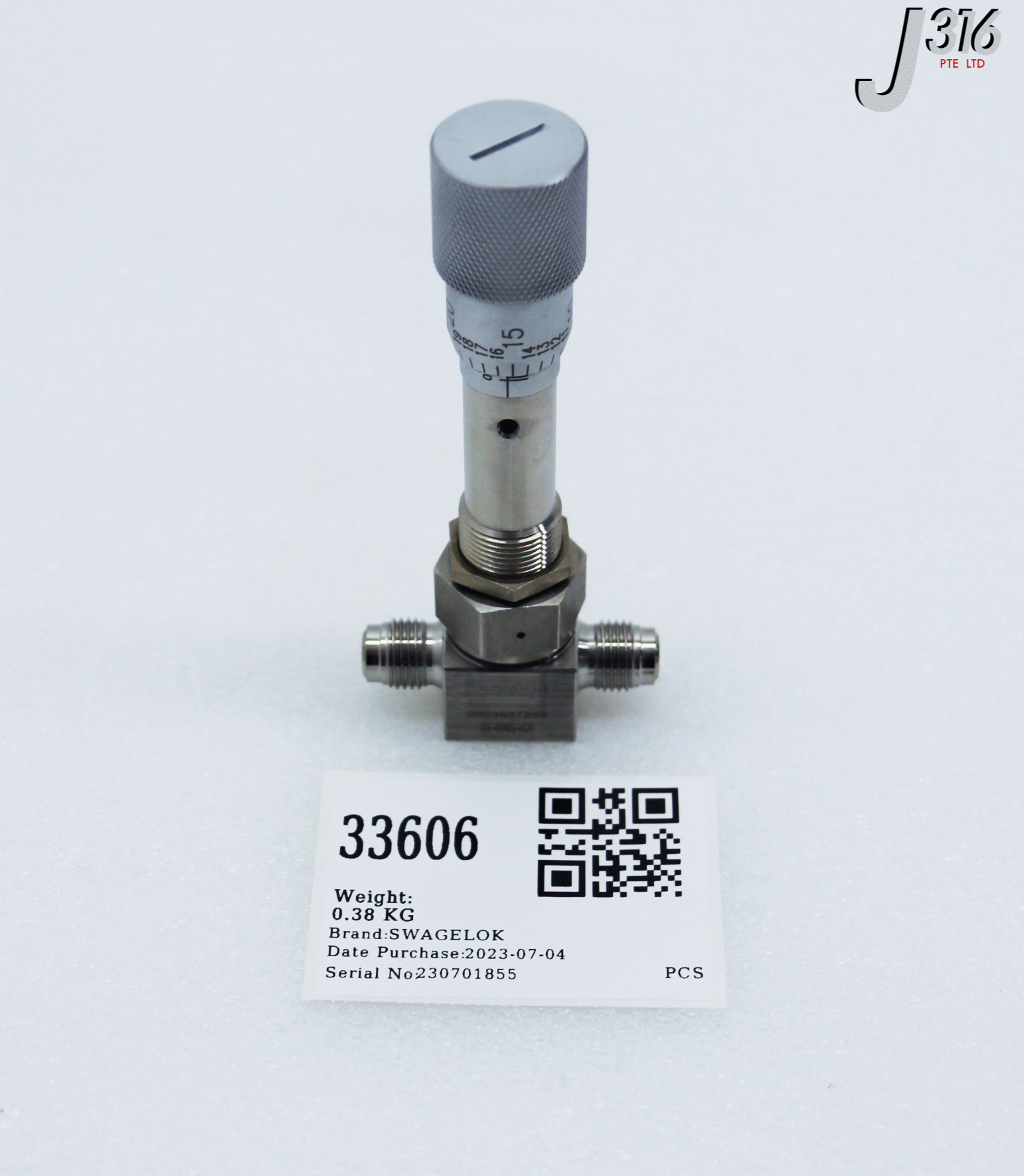 33606 SWAGELOK MICROMETER, SS METERING BELLOWS-SEALED VALVE, MVCR