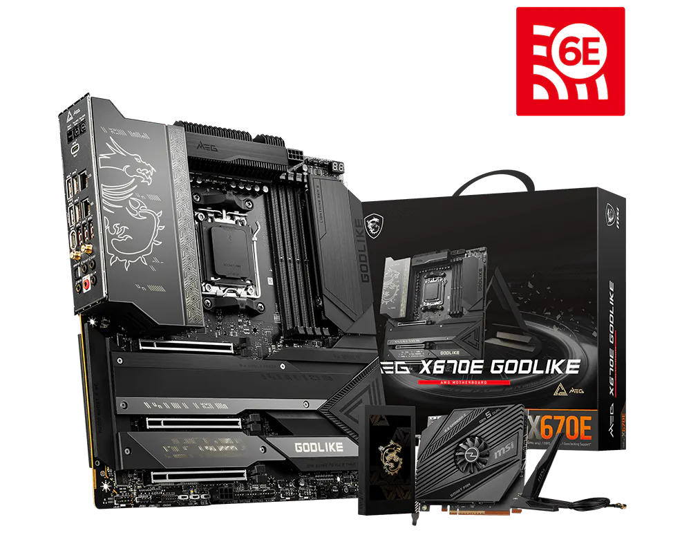 MSI MEG X670E GODLIKE, E-ATX, AMD Ryzen 7000, AM5, 24+2+1 phase