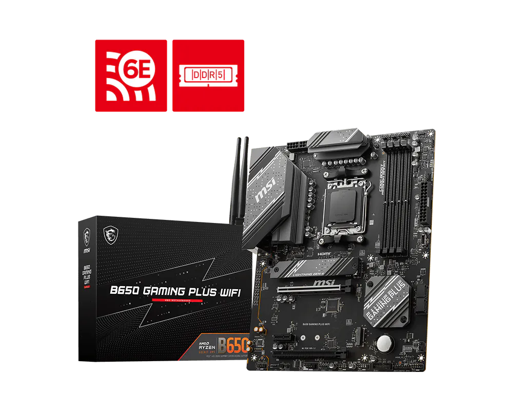 MSI B650 GAMING PLUS WIFI, ATX - AMD Ryzen 7000 - 12+2 Phases