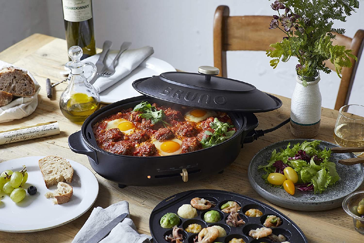 BRUNO(ブルーノ) オーバルホットプレート グレージュ BOE053-GRGの悪い
