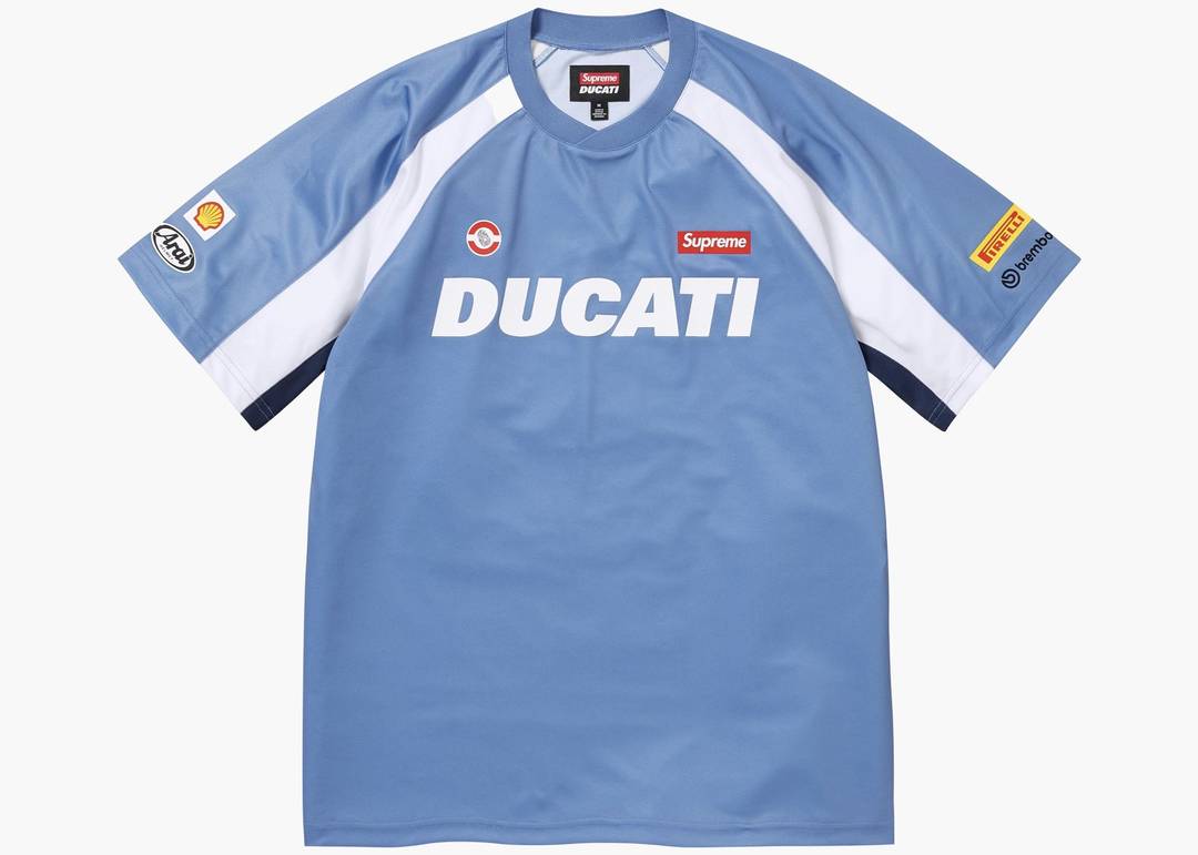 Supreme Ducati Soccer Jersey Blue | Hype Clothinga