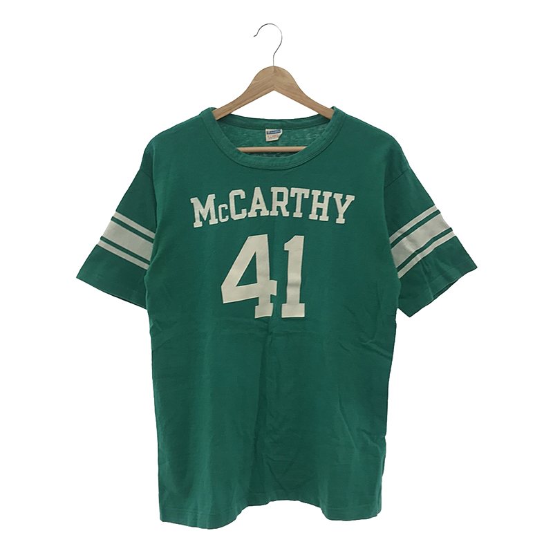 70s〜 ヴィンテージ バータグ ナンバリング 両面プリント フットボール