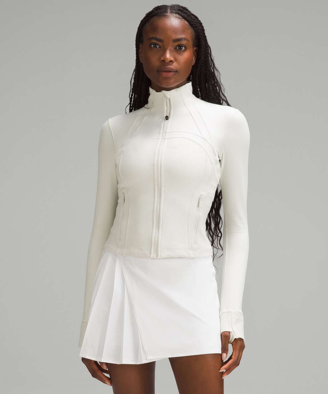 Lululemon Cropped Define Jacket *Ribbed Nulu - Bone Radiate