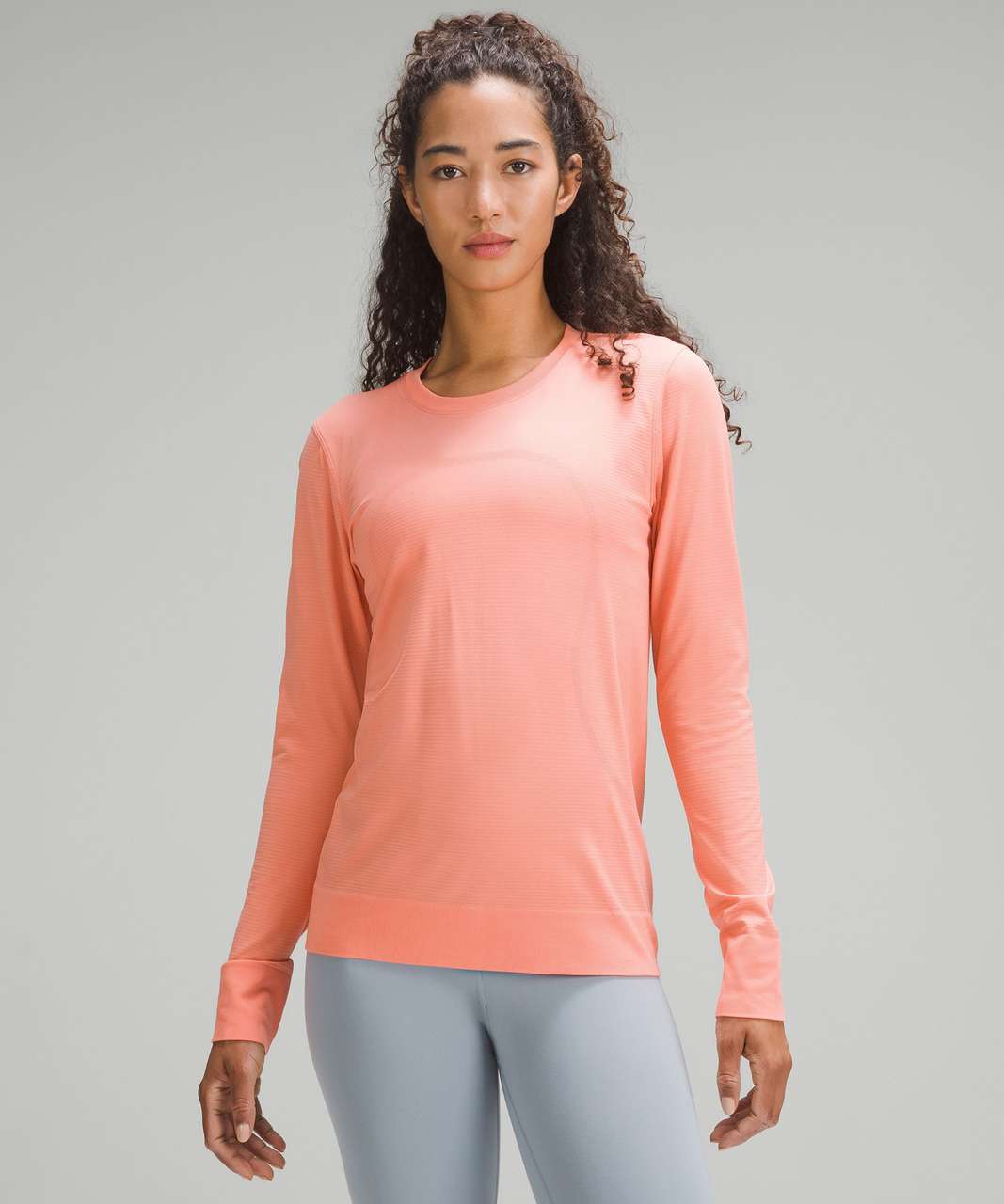 Lululemon Swiftly Relaxed Long-Sleeve Shirt - Sunny Coral / Sunny