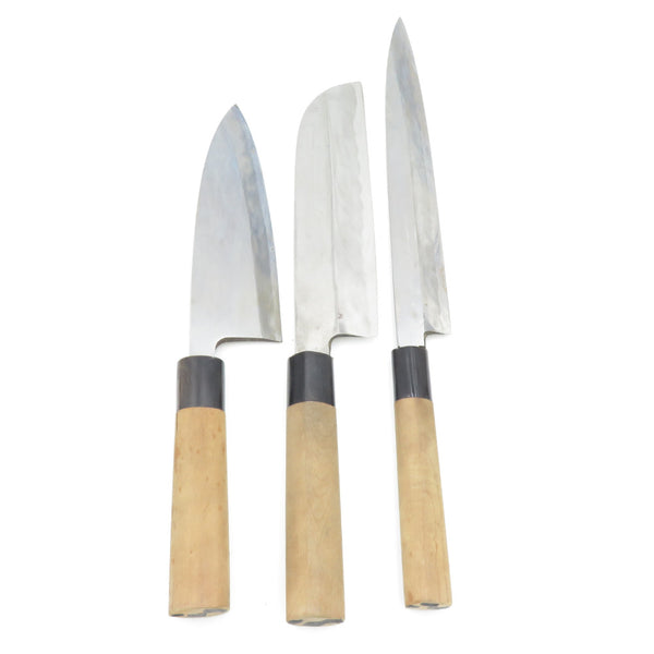 大阪あべの辻調理師専門学校 包丁3本セット 堺石藤 貞宗 収納袋付 一部