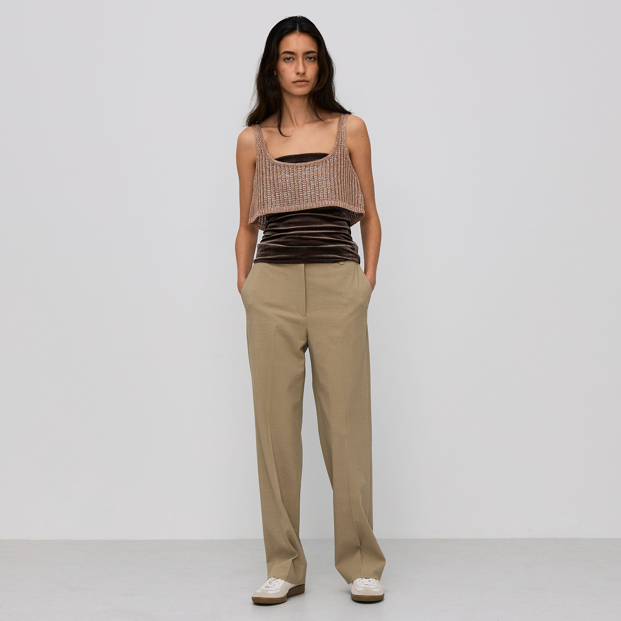 シアサッカー スリムストレートパンツ｜トゥモローランド 公式通販