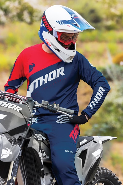 SECTOR CHECKER MXパンツ ブラック/グレー THOR ＜アウトレット：送料