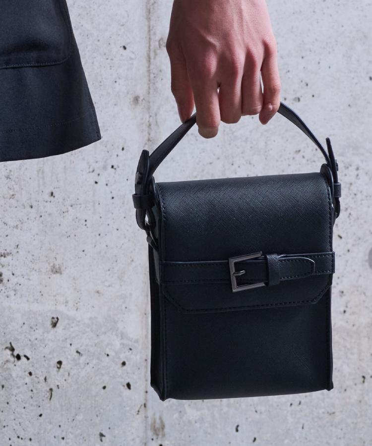 ショルダーベルト付きミニハンドルバッグ 2WAY／ユニセックス