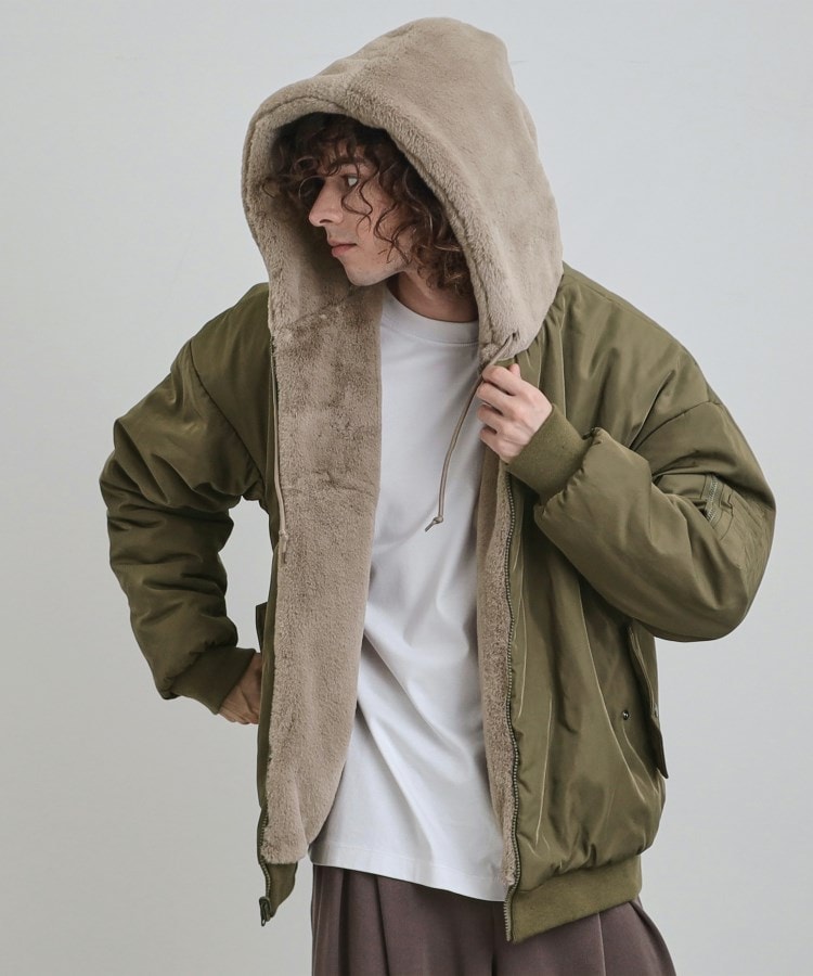 2WAY】リバーシブルMA1＆フェイクファーブルゾン（ブルゾン/ジャンバー