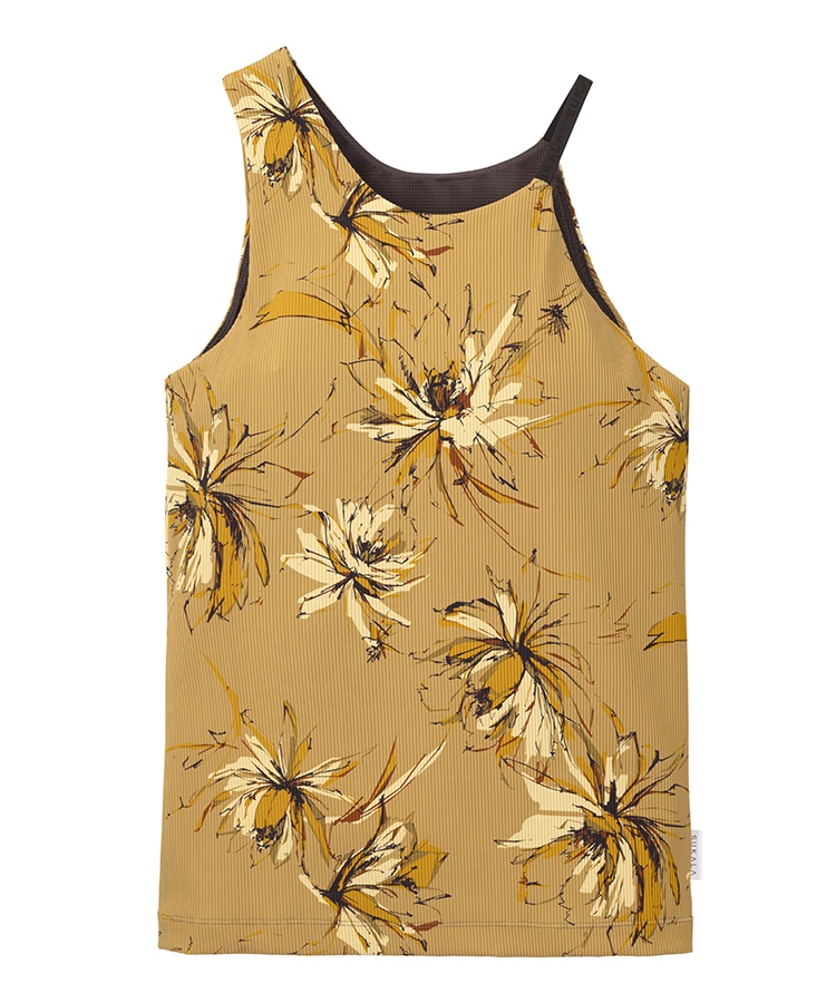 SUKALA】リブBigフラワープリントタンクトップ(XS・S・Mサイズ