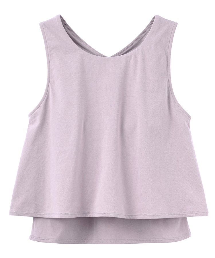 SUKALA】カップ付きフレアタンクトップ(XSサイズ ライラックピンク