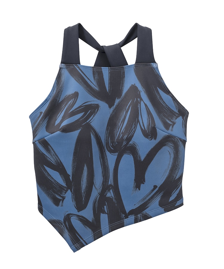 SUKALA】ハートプリントホルターネックブラトップ(XS・Sサイズ