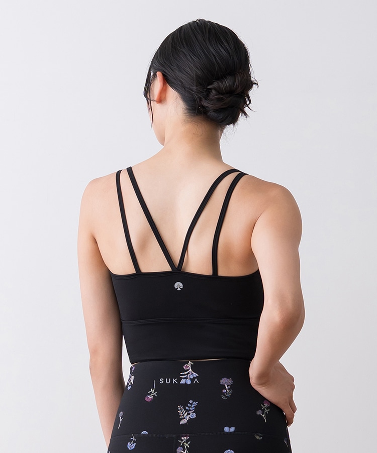 SUKALA】フラワーブーケブラトップ(Sサイズ ブラック・オフホワイト