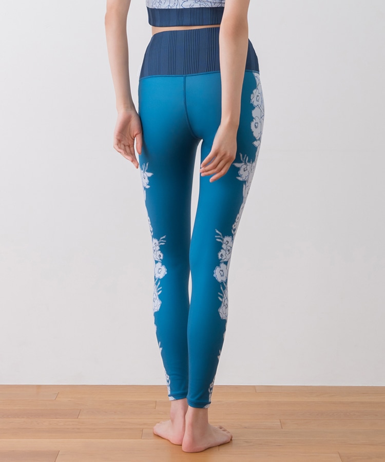 SUKALA】ドローイングフラワーパネルレギンス(XS・S・M・Lサイズ