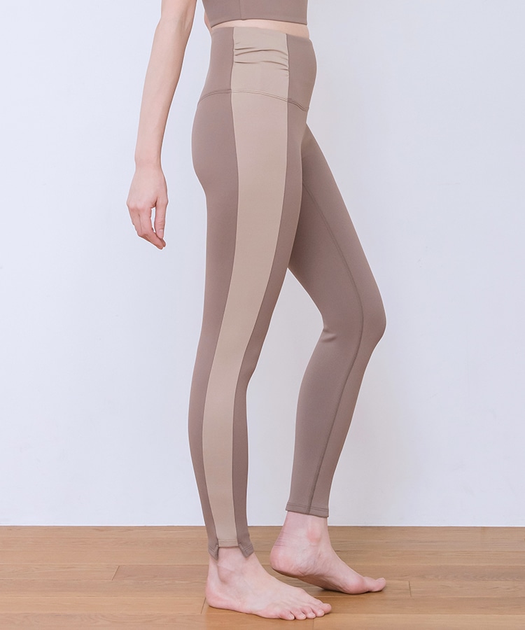 SUKALA】コンビカラーレギンス(XS・S・M・Lサイズ ライトブラウン