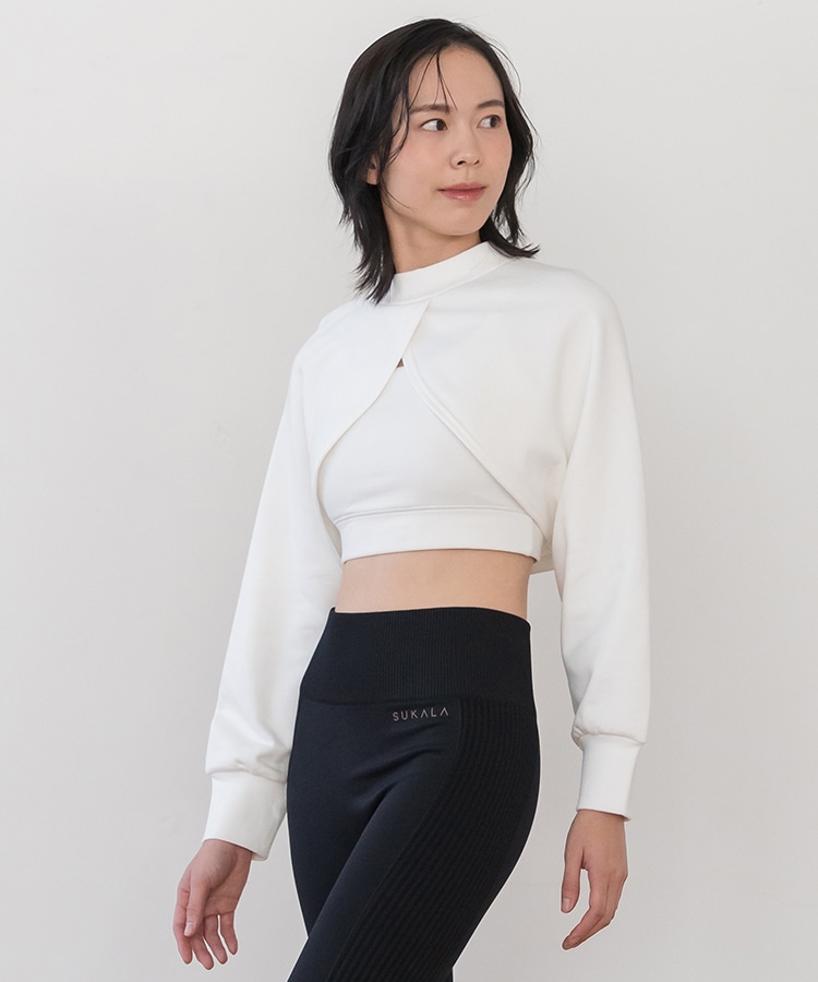SUKALA】モックネックスウェットスリーブカバー(S・Mサイズ ホワイト
