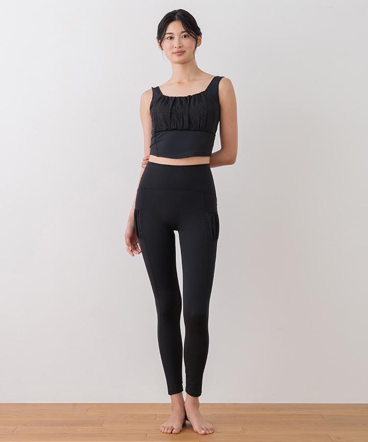 SUKALA】フラワーレースブラトップ(XS・Sサイズ ブラック・ブラウン