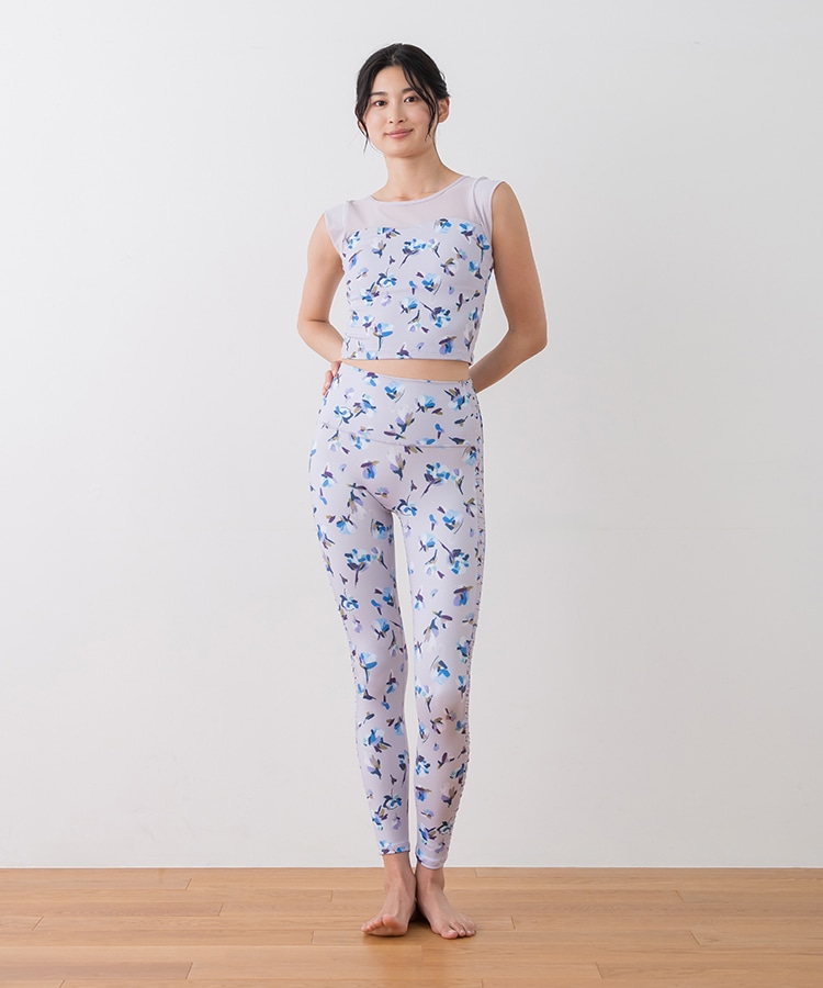 SUKALA】ローズプリントレギンス(XS・S・M・Lサイズ ブラック