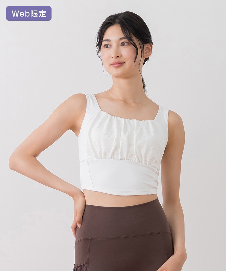 SUKALA】フラワーレースブラトップ(XS・Sサイズ ブラック・ブラウン