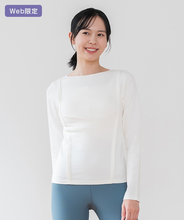 SUKALA】WAGAMIタックロングスリーブ(M・Lサイズ オフホワイト