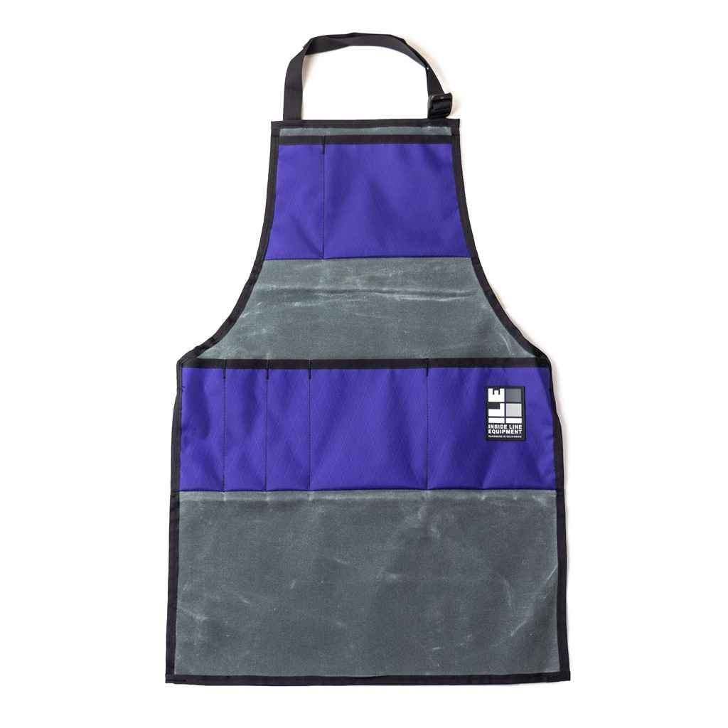 ILE* work apron (waxed grey/x-pac purple) - BLUE LUG ONLINE STORE