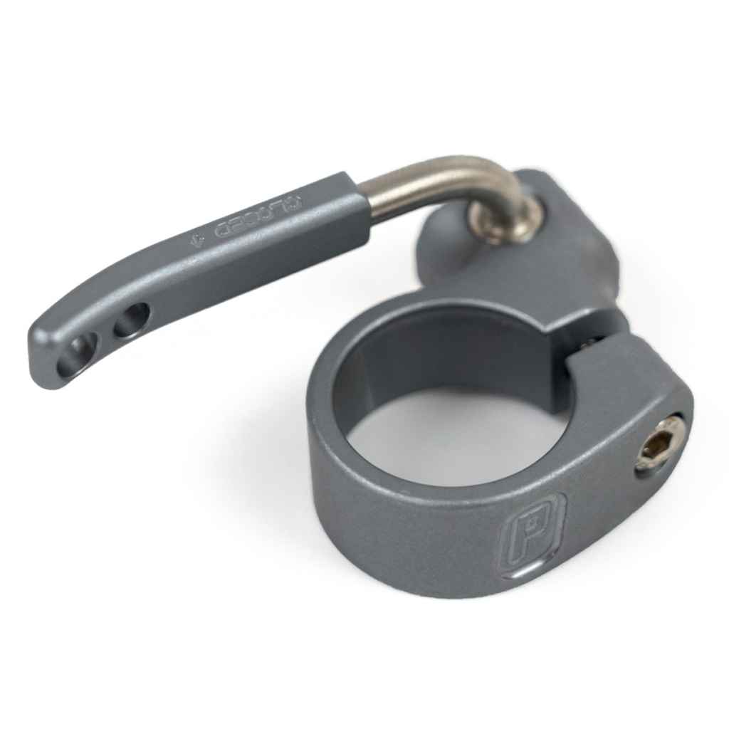 PAUL* quick release seatpost collar (pewter/black) - BLUE LUG