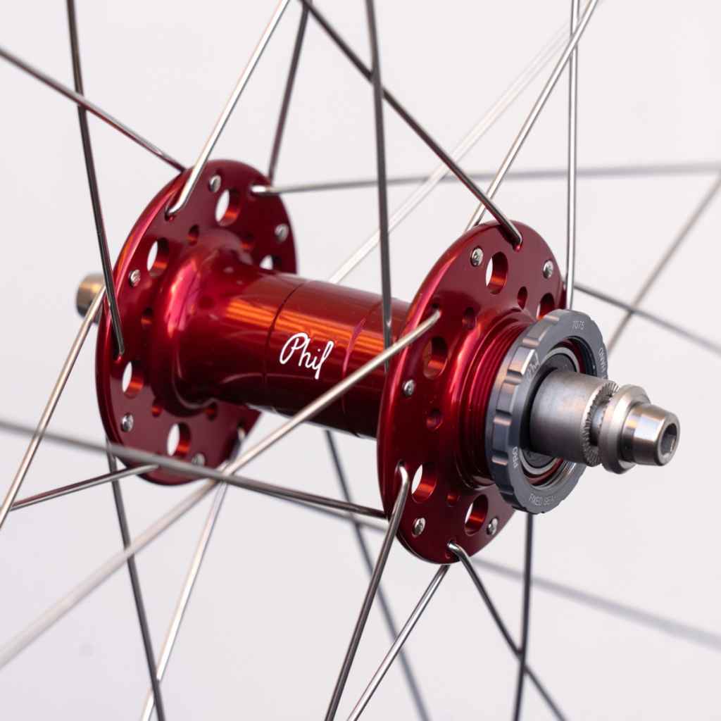 VELOCITY×PHILWOOD* a23 pro track wheel rear (polish/24h) - BLUE