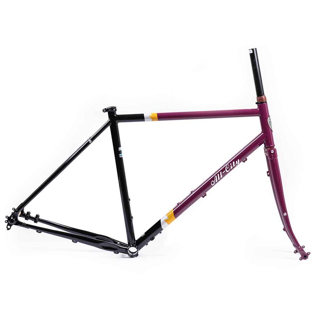 ALL-CITY* gorilla monsoon frame set (black/purple) - BLUE LUG