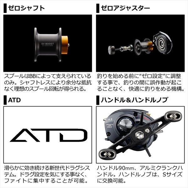 ダイワ ベイトリール 21 スティーズ A TW HLC 7.1L 2021モデル (左巻