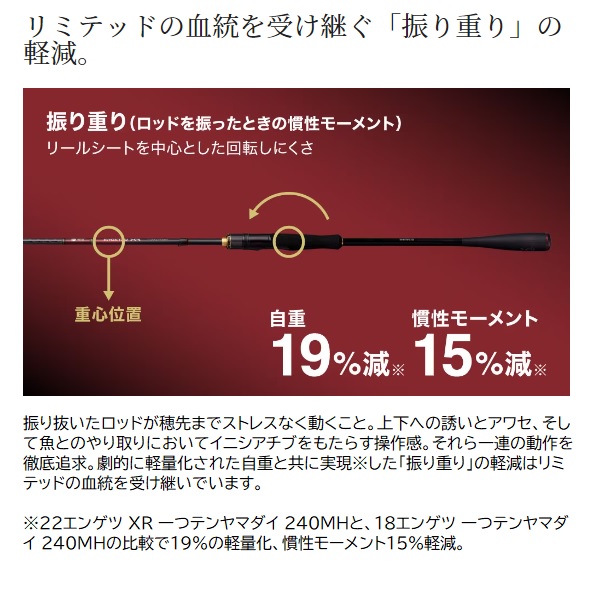 シマノ 一つテンヤ竿 炎月 エンゲツ XR 一つテンヤマダイ 245M/MH+(