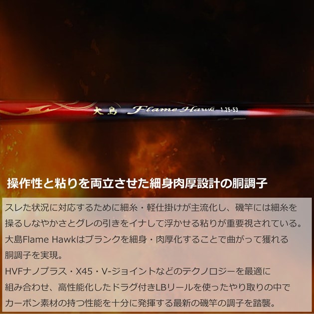 ダイワ 磯竿 大島 フレイムホーク 1.25号-53(大島 Flame Hawk1.25-53