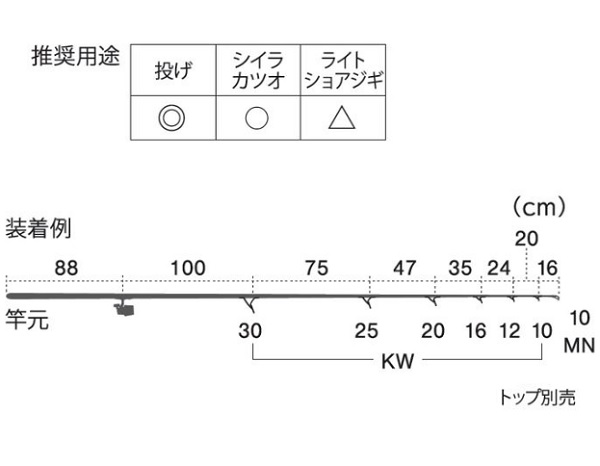 富士工業 ガイド T-KWSG306 チタンフレーム SiCガイドセット 投げ