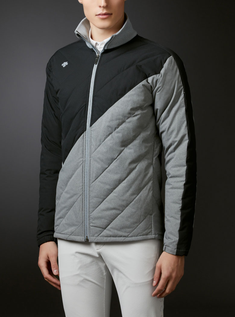 ミックスストレッチ切り替えグリーンダウンジャケット | デサント