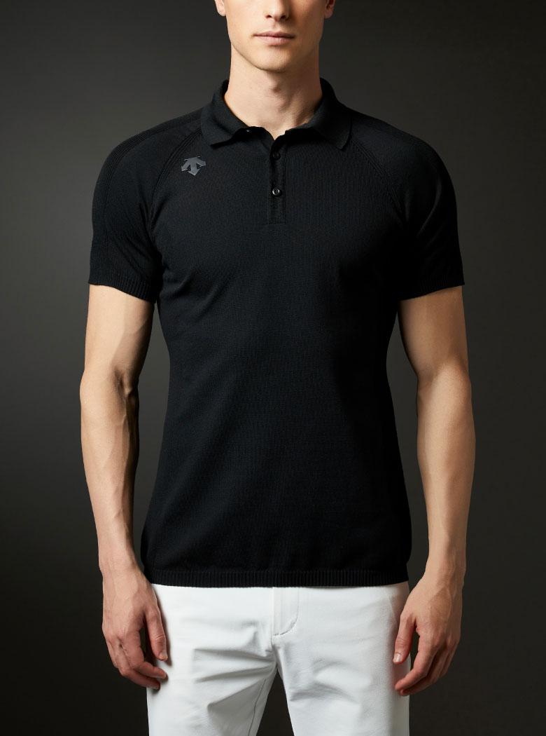 g－arc】AIRRENU涼黒ニットポロシャツ (Triporous) | デサントゴルフ公式