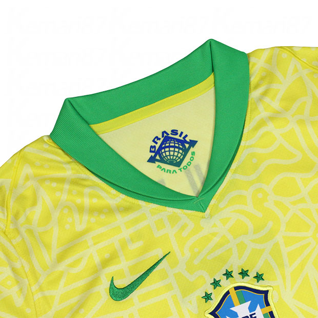 ジュニア ブラジル代表 2024 ホーム 半袖レプリカユニフォーム 7