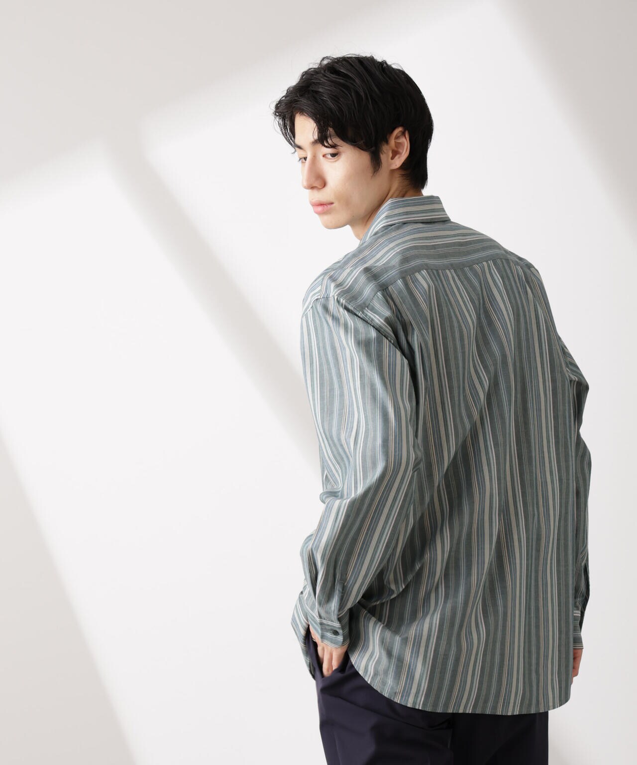 ランダム ストライプ シャツ 長袖