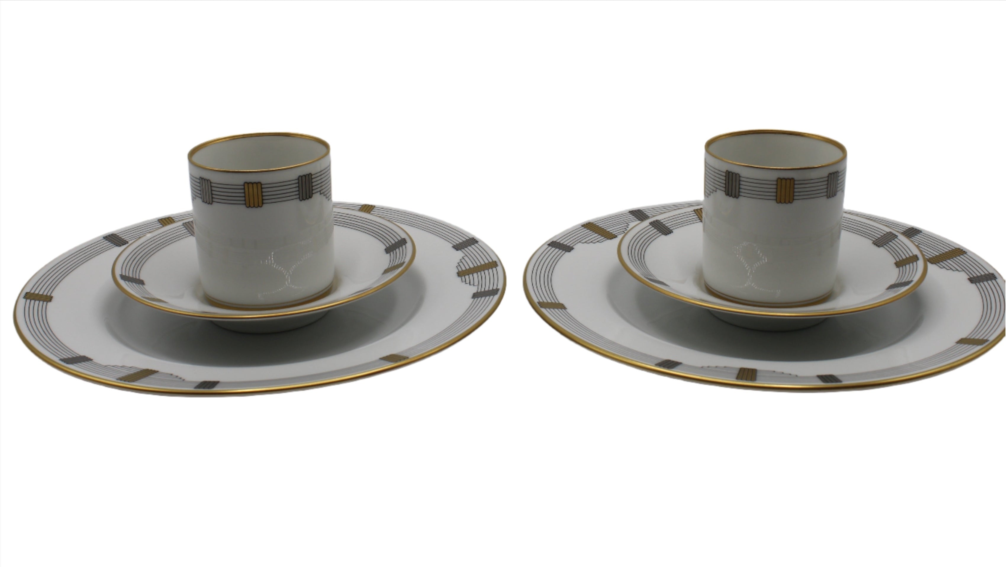 Christian Dior Godron Gaudron Demitasse Porcelain Set